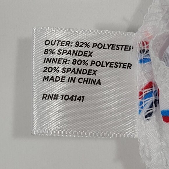 Lady Hagen Americana 17" Wrap Skort Sparklers White Women's Size 14 NWT WGH17439 - Picture 4 of 12